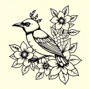 Hawaiian Sparrow Tattoo
