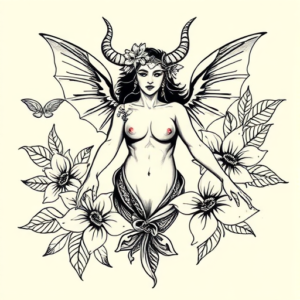 Hawaiian Succubus Tattoo