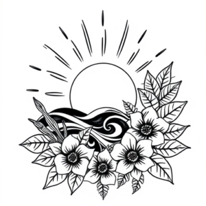 Hawaiian Sunrise Tattoo