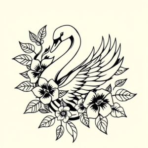 Hawaiian Swan Tattoo