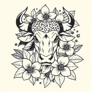 Hawaiian Taurus Tattoo
