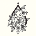 Hawaiian Teardrop Tattoo