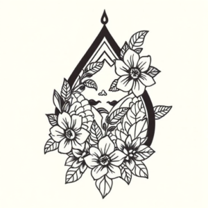 Hawaiian Teardrop Tattoo