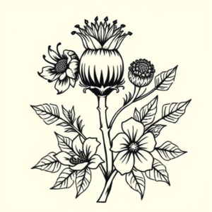 Hawaiian Thistle Tattoo