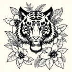 Hawaiian Tiger Tattoo
