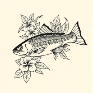 Hawaiian Trout Tattoo