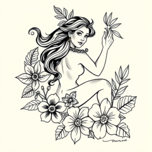 Hawaiian Virgo Tattoo