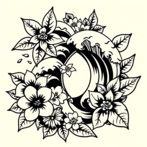 Hawaiian Wave Tattoo