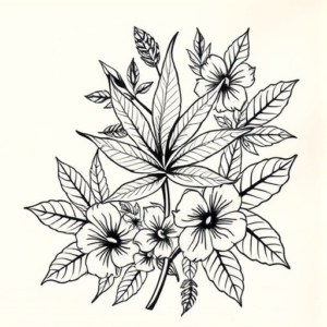 Hawaiian Weed Tattoo