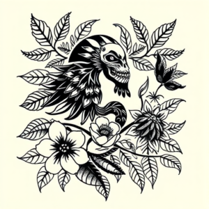 Hawaiian Wendigo Tattoo