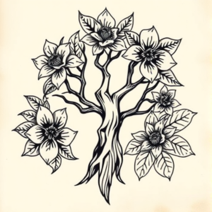 Hawaiian Yggdrasil Tattoo