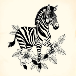 Hawaiian Zebra Tattoo