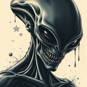 Horror Realism Alien Tattoo