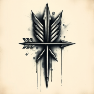 Horror Realism Arrow Tattoo