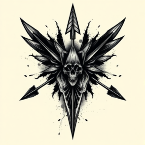 Horror Realism Arrowhead Tattoo