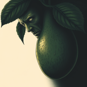 Horror Realism Avocado Tattoo