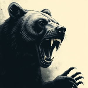 Horror Realism Bear Tattoo
