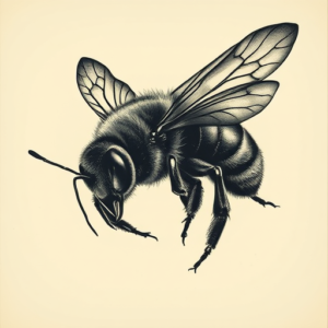 Horror Realism Bee Tattoo