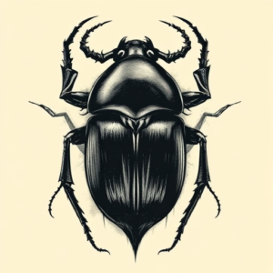 Horror Realism Beetle Tattoo