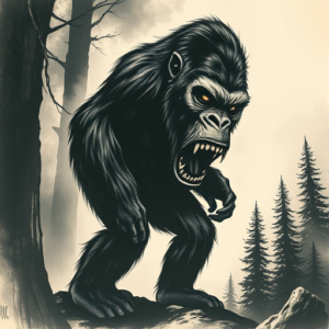 Horror Realism Bigfoot Tattoo