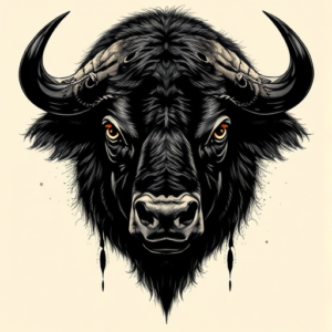 Horror Realism Buffalo Tattoo