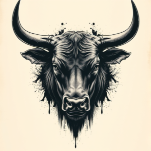 Horror Realism Bull Tattoo
