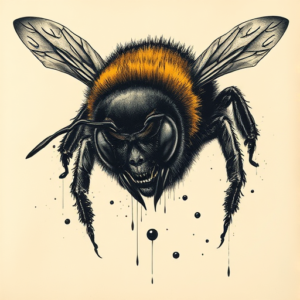 Horror Realism Bumblebee Tattoo