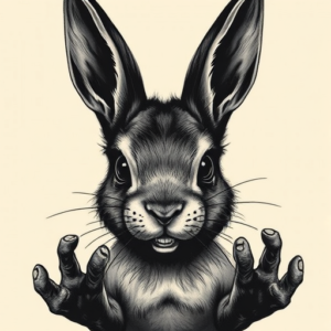 Horror Realism Bunny Tattoo