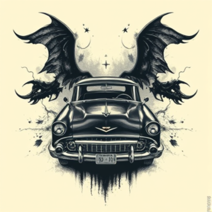 Horror Realism Car Tattoo