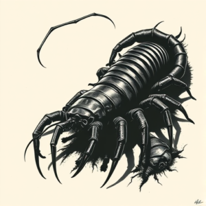 Horror Realism Centipede Tattoo