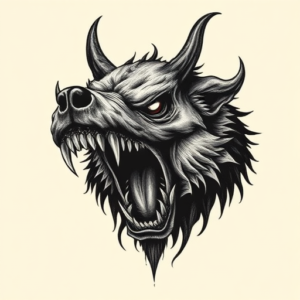 Horror Realism Cerberus Tattoo