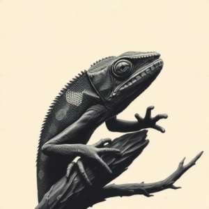 Horror Realism Chameleon Tattoo