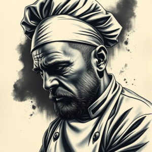 Horror Realism Chef Tattoo