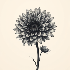 Horror Realism Chrysanthemum Tattoo