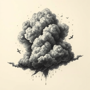 Horror Realism Cloud Tattoo