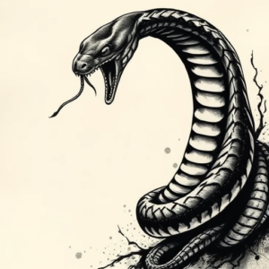 Horror Realism Cobra Tattoo