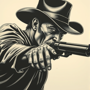 Horror Realism Cowboy Tattoo