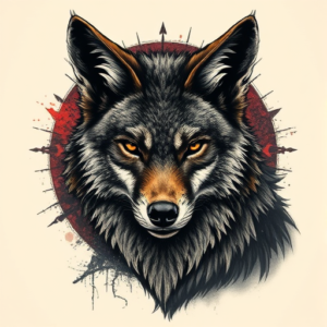 Horror Realism Coyote Tattoo