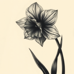 Horror Realism Daffodil Tattoo