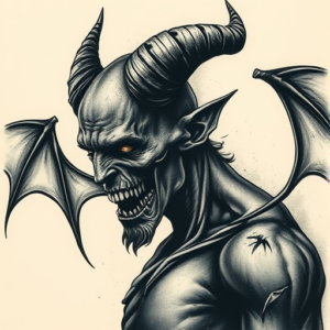 Horror Realism Demon Tattoo