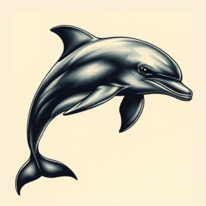 Horror Realism Dolphin Tattoo