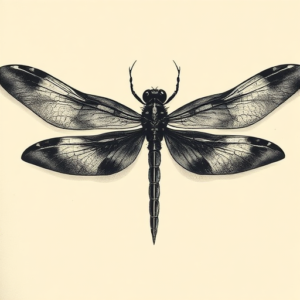 Horror Realism Dragonfly Tattoo