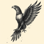 Horror Realism Eagle Tattoo