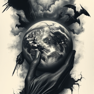 Horror Realism Earth Tattoo