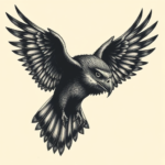 Horror Realism Falcon Tattoo