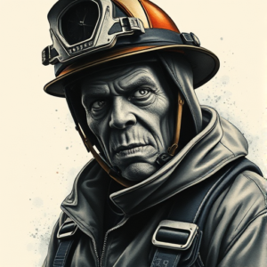 Horror Realism Firefighter Tattoo