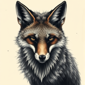 Horror Realism Fox Tattoo