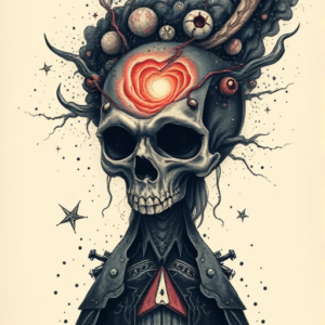 Horror Realism Galaxy Tattoo