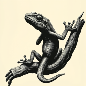 Horror Realism Gecko Tattoo