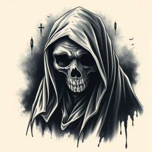 Horror Realism Ghost Tattoo